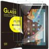 (2 Pack) ELTD Screen Protector for All New Fire HD 10 Tempered Glass Screen Protector with Installation Frame for All New Fire HD 10 2019 Release Tablet