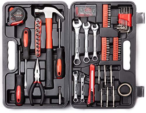 CARTMAN 148-Piece Tool Set - General Household Hand Tool Kit with Plastic Toolbox Storage Case