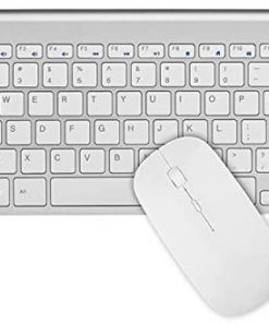 Orcaa iMac Style 2.4G Slim Compact Wireless Keyboard and Mouse Combo Set | Perfect Portable Set for | Android | Window | Laptop | Desktop and Macbooks