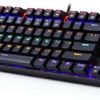 Redragon K552 Mechanical Gaming Keyboard RGB LED Rainbow Backlit Wired Keyboard with Red Switches for Windows Gaming PC (87 Keys, Black)