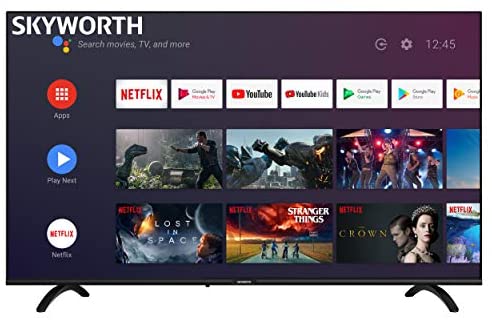 SKYWORTH E20300 32" INCH 720P LED A53 Quad-CORE Android TV Smart 32E20300 with Voice Control Smart Remote, 1mm Thin Bezel, and Android Operating System