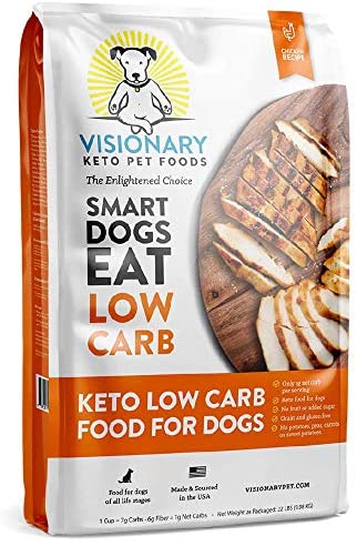 Visionary Pet - Keto Dog Food | Low Carb Kibble | High Protein | Natural Chicken Flavor | Grain Free Dry Dog Food with Natural Formula for Lifelong Health & Happiness